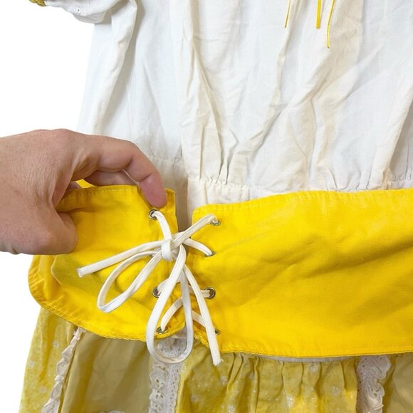 Vtg Dress Circle Square Dance Rockabilly Cottage Prairie Swing Western Milkmaid - Picture 5 of 8